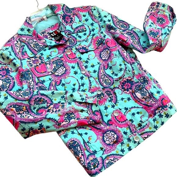 REDD Women's Floral Sequins Short Jacket Coat Size 6 - Picture 5 of 9